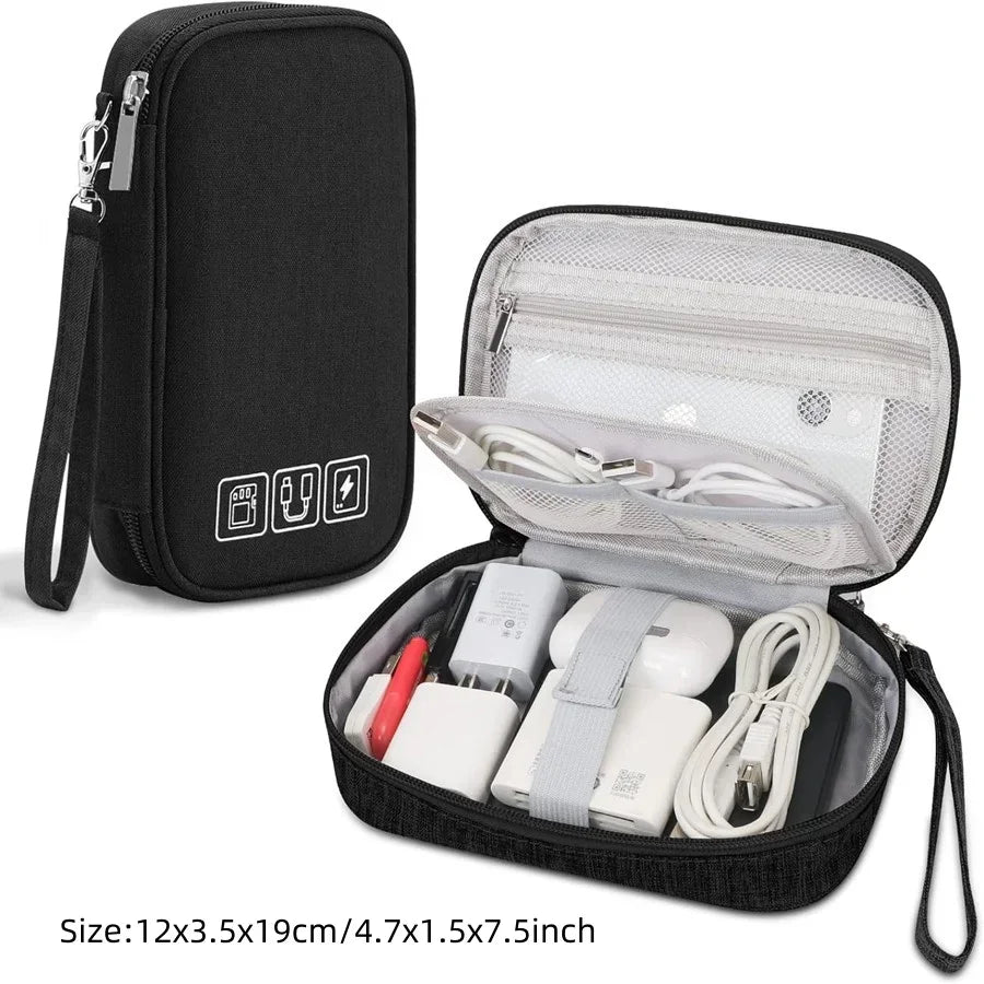Travel Multi-function Cable Winder Charger Organizing Bag Miscellaneous Items Storage Box