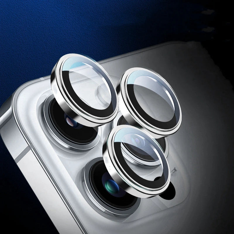 3-2pcs Metal Ring Camera Lens Protector for iPhone 12/13/14/15 pro Max 13 Mini 15 pro Max - Glass Lens Protection