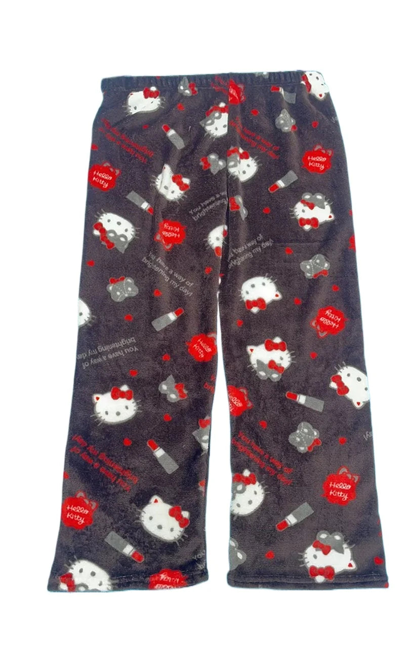 Y2K Hello Kitty Pajamas Pants Sanrio Anime Women's Pajama Pants Cartoon Couple Home Sleepwear Trousers Leisure Home Clothing