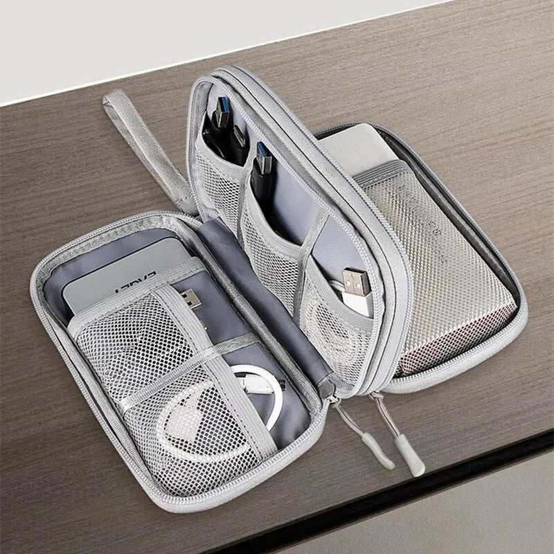 Travel Portable Digital Product Storage Bag: USB Data Cable Organizer, Headset Charging, and More in a Compact Treasure Box Bag