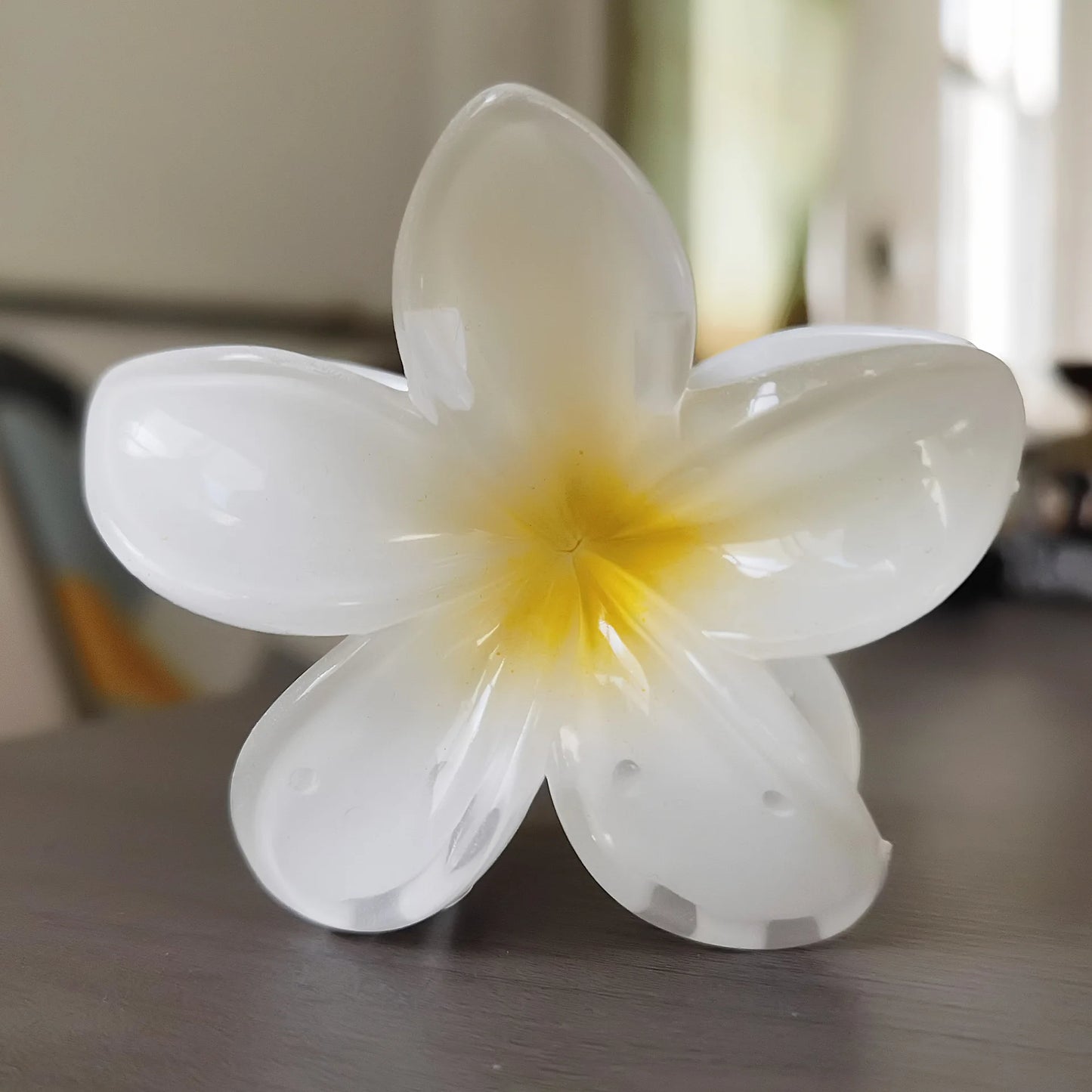 8cm Boho Gradient Large Flower Acrylic Hair Clip for Women Sweet Hair Claws Crab Clamp Barrettes Hawaiian Headwear Accessories