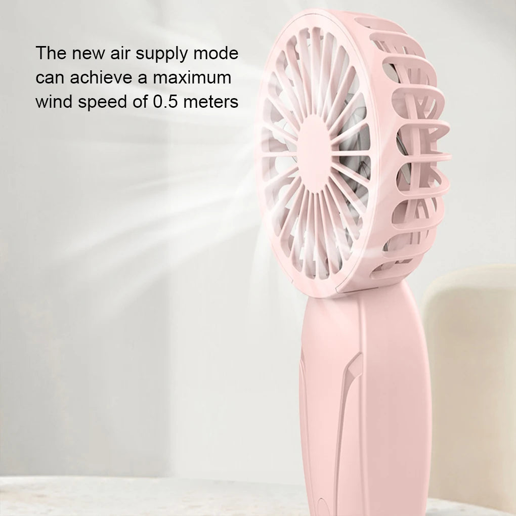 Noise Free Rechargeable Mini Fan For Silent Cooling Experience Lightweight Portable Mini Pocket Fan white