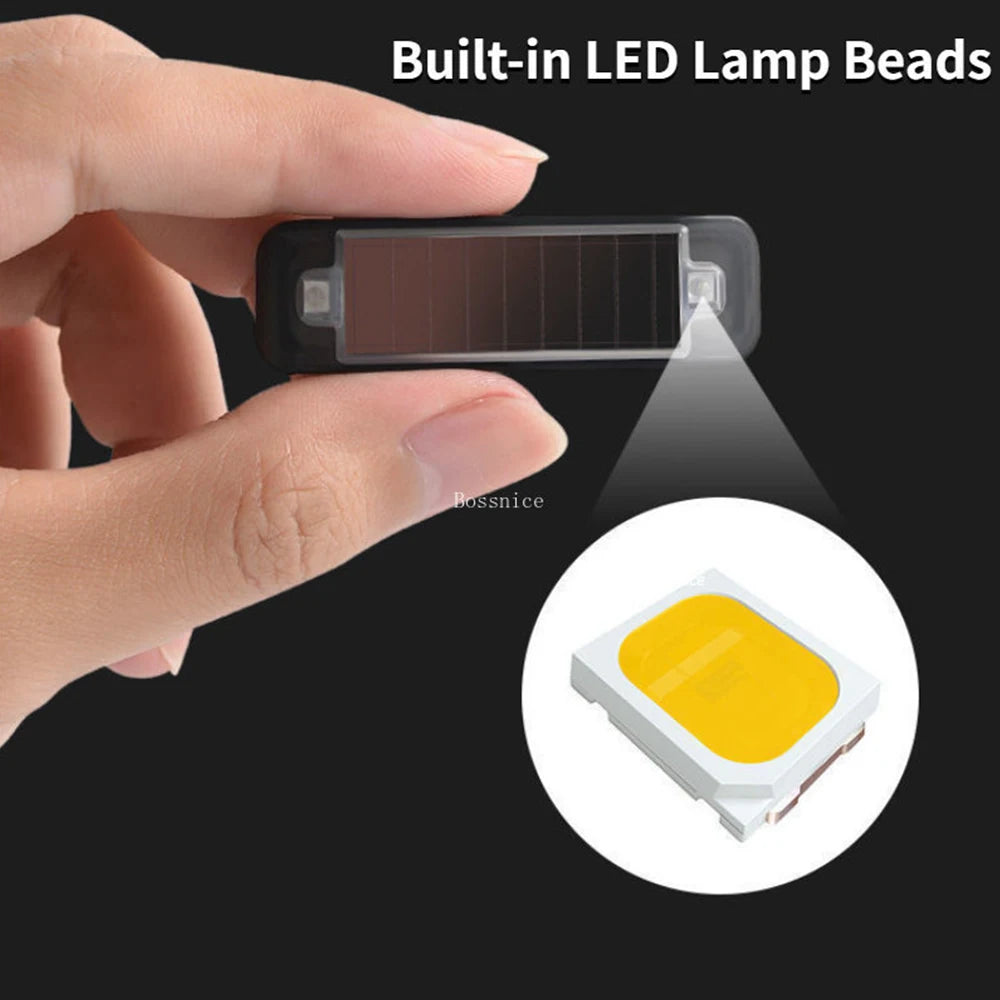 Mini LED Solar Power Car Warning Light Night Security Simulated Alarm Wireless Anti-Theft Caution Lamp Flashing Dummy Alarm Lamp
