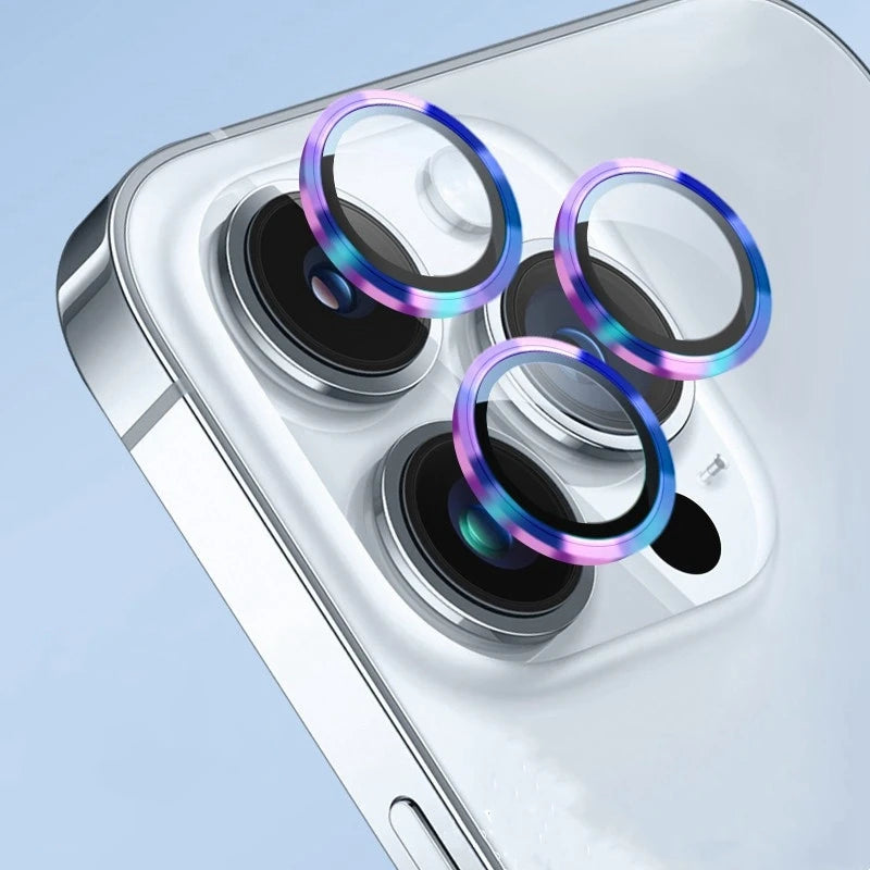 3-2pcs Camera Lens Protector For iPhone 12 13 14 15 Pro Max 13 Mini Metal Ring Protector Glass Camera Lens For iPhone 15 Pro Max
