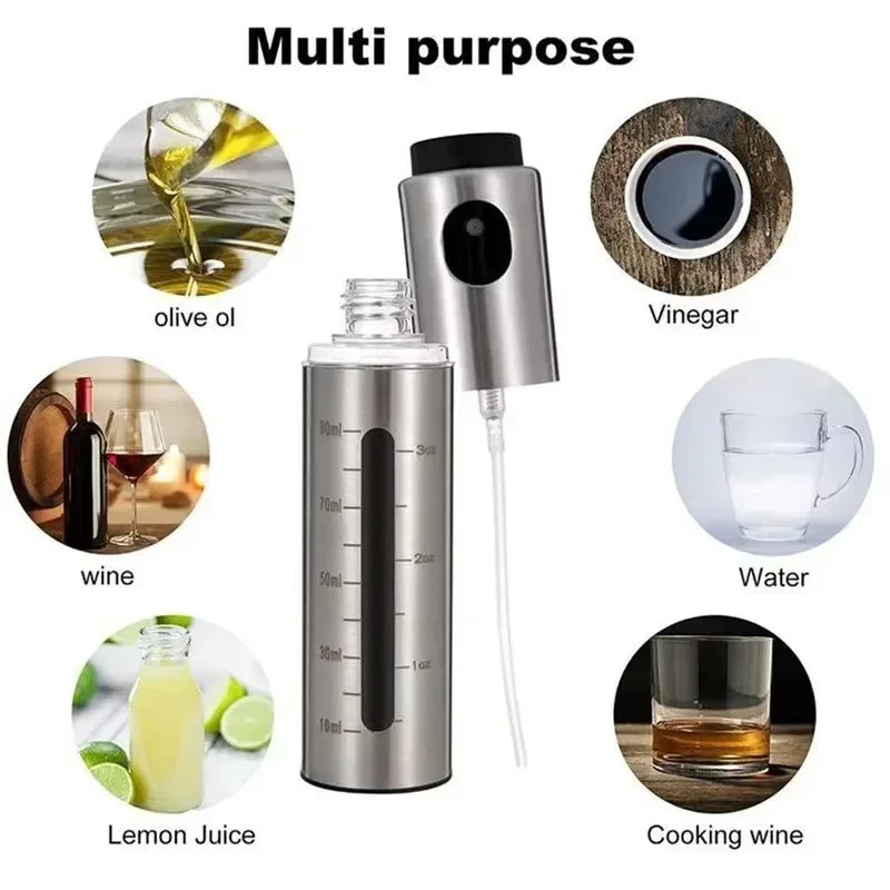 Baking Olive Oil Spray Bottle 304 Stainless Steel Oil Spray Bottle Vinegar Spray Bottles BQ Sprayer Seasoning Bottle Kitche