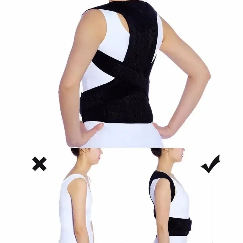 1PCS Posture corrector with breathable shoulder and waist straps for boys and girls