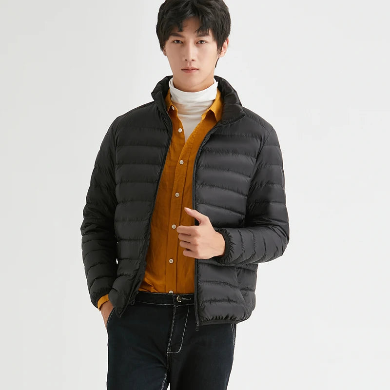 Man 90% Down Jacket Winter Qualitative Parkas Ultra Light Stand Collar Waterproof Outerwear Coat Windbreaker Jaqueta Masculino