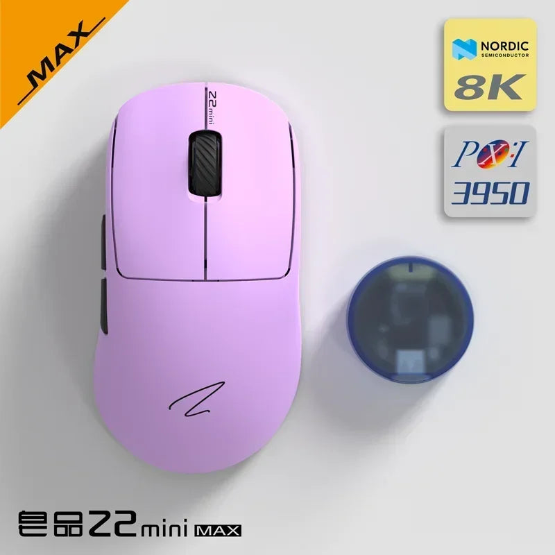 Zaopin Z2 Mini MAX 3Mode Gaming Mouse 2.4G Bluetooth 8K Wireless Low Latency Gamer Mouse Office E-sports Customized Mouse Gifts