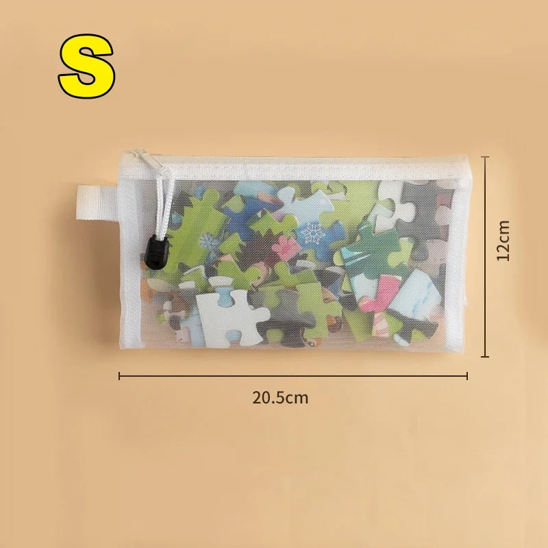 3/5/10pcs Mesh Zipper File Bag Waterproof Moisture-proof Zipper Folder Toy Storage Bag Storage Tools Cosmetic Organization Bag