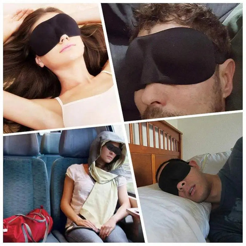 3D Sleeping Eye Mask Travel Rest Aid Eye Cover Patch Paded Soft Sleeping Mask Blindfold Eye Relax Massager