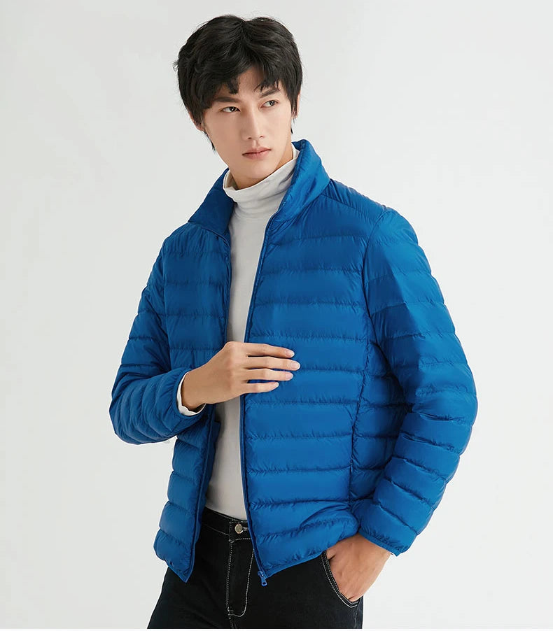 Man 90% Down Jacket Winter Qualitative Parkas Ultra Light Stand Collar Waterproof Outerwear Coat Windbreaker Jaqueta Masculino