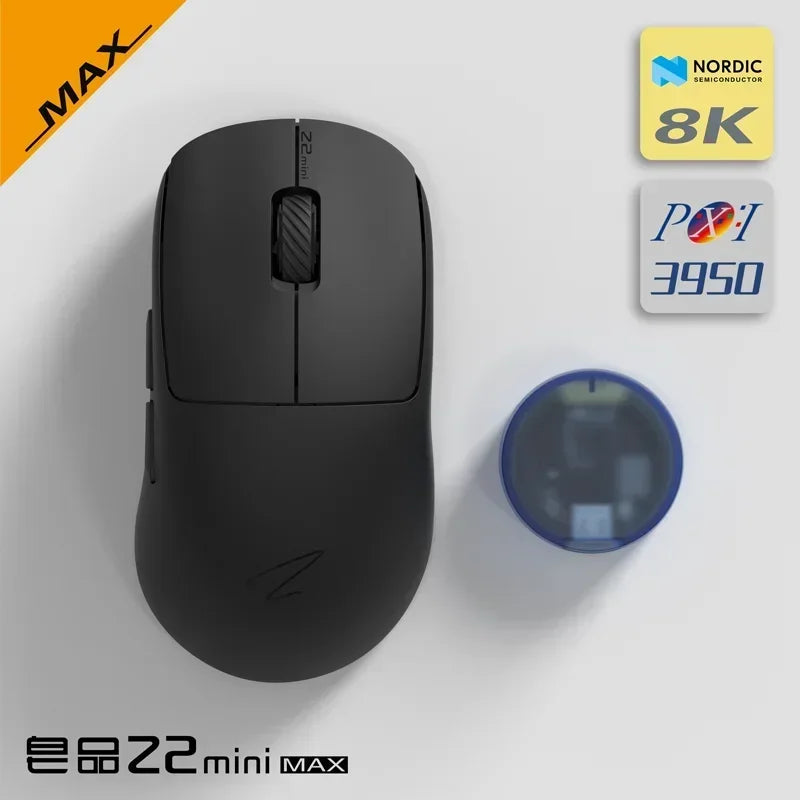 Zaopin Z2 Mini MAX 3Mode Gaming Mouse 2.4G Bluetooth 8K Wireless Low Latency Gamer Mouse Office E-sports Customized Mouse Gifts