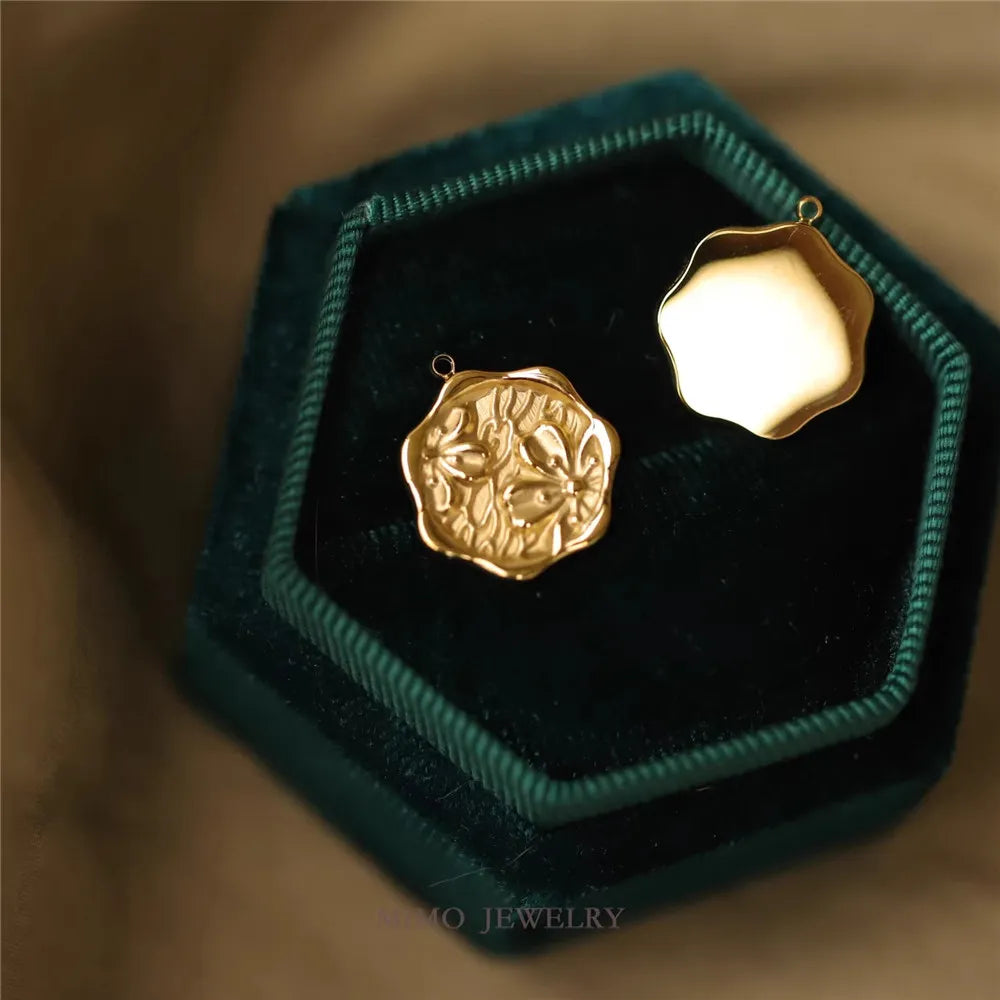 19 Different Styles Titanium Steel Plated 18k Gold DIY Jewelry Bracelet Handmade Sweater Chain Charm Pendant Accessories