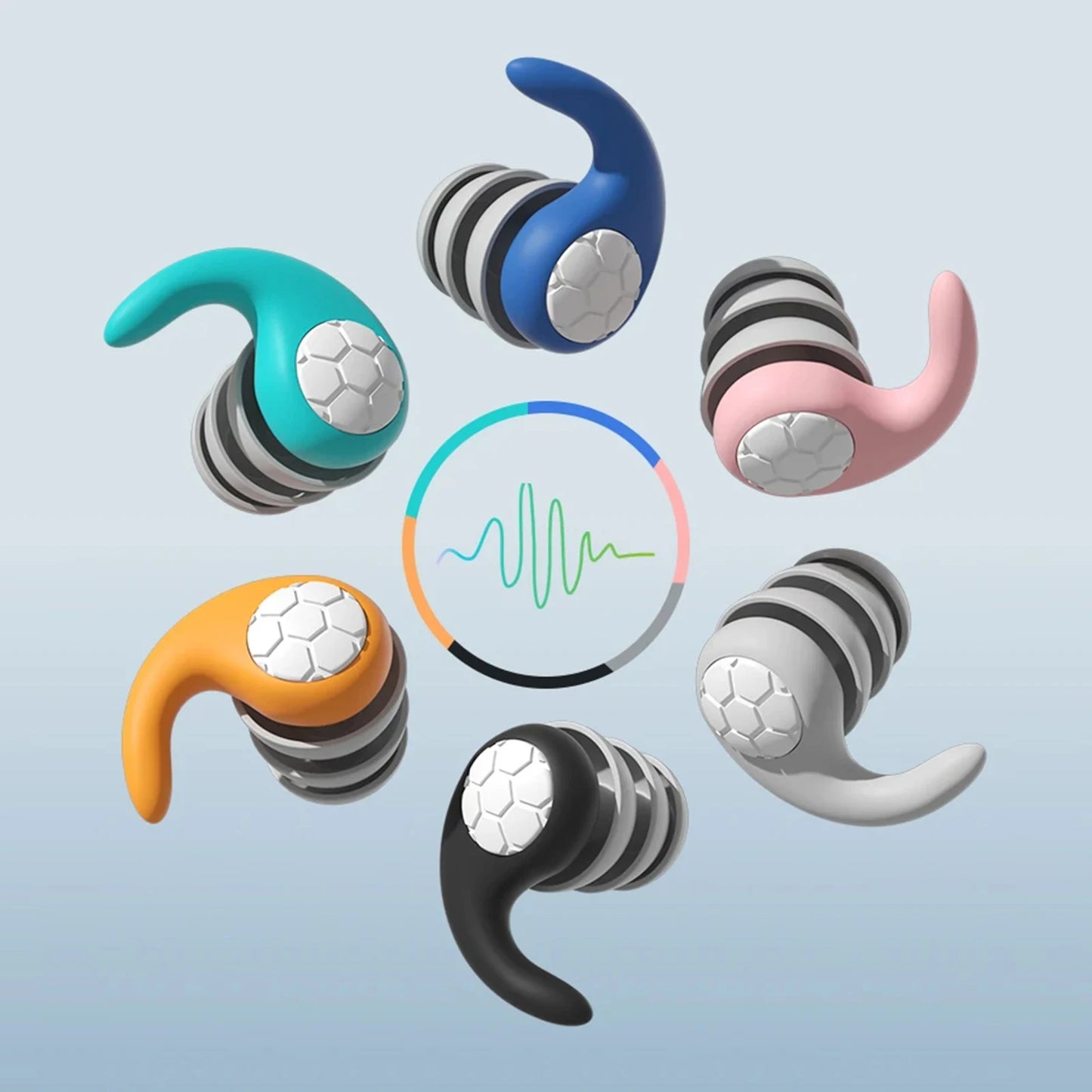 3-Layer Silicone Sleep Noise Reduction Earplug Ear Protection Earplugs Anti-Noise For Travel Tapones Para Dormir Earplugs