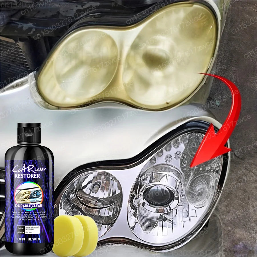Car Headlamp Turning Lights Taillights Restoration Polishing Kits Headlight Scratch Repair Oxidation Yellowing Polish Remover