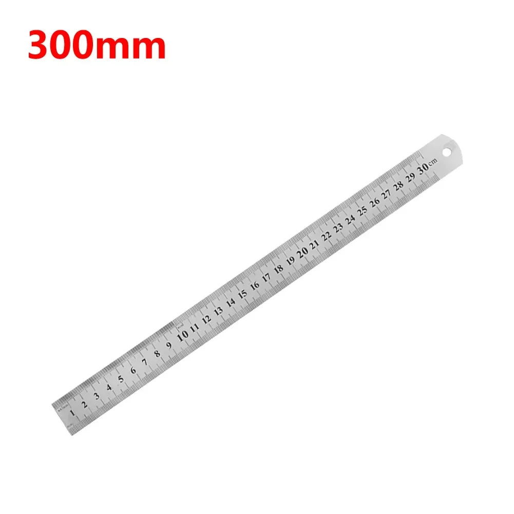 150mm/500mm Metal Scale Stainless Steel Straight Ruler Measuring Stationery Drafting Accessory Hand Tool School Office Supplies