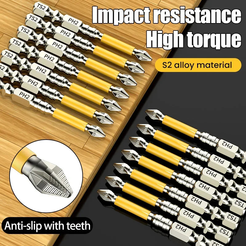 Non-slip High Hardness and Strong Magnetic Bit PH25/50/65/70/90/150mm Cross High Hardness Hand Tool Electric Drill  Bit Screw