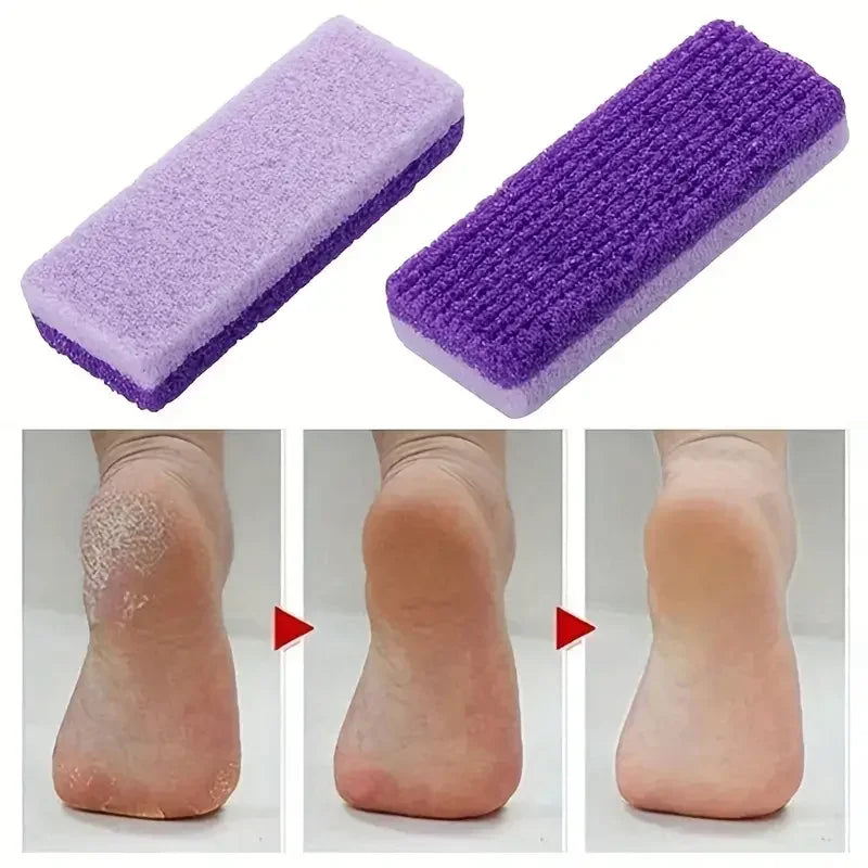 2PCS Foot Pumice Stone Foot File Callus Dead Skin Remover Foot Heel Scrubber Smooth Feet In Seconds Pedicure Exfoliator Tool