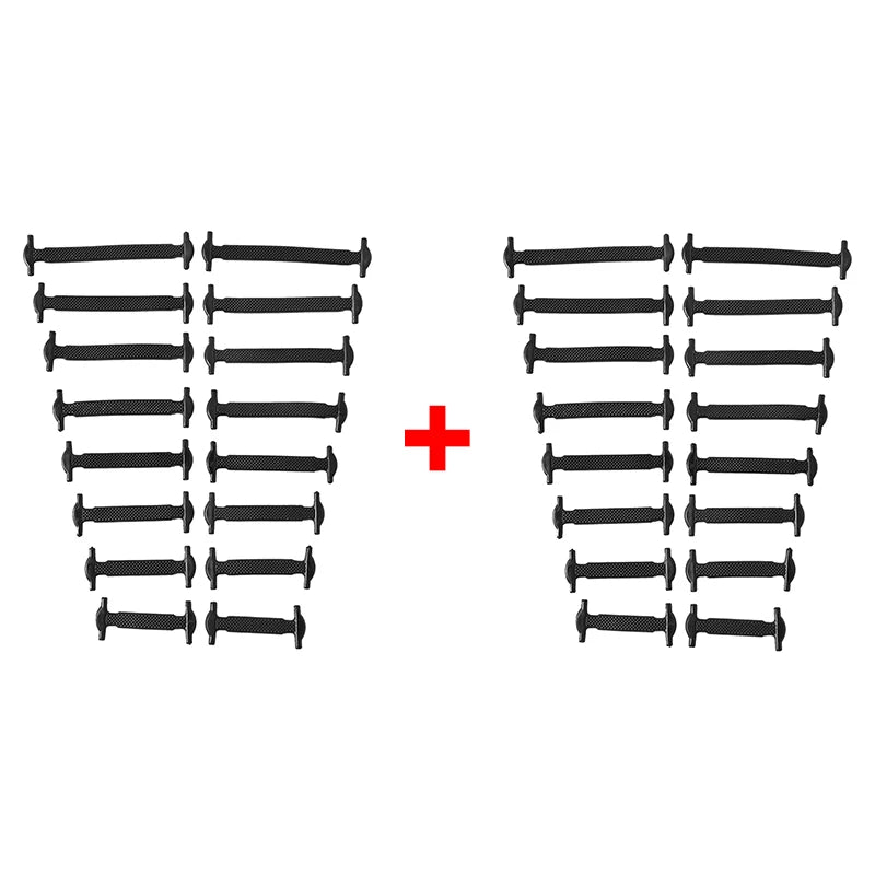 16pcs/lot Silicone Shoelaces No Tie Shoelaces 12 colors Elastic Lace Shoelace Creative Lazy Silicone Laces Rubber Lace