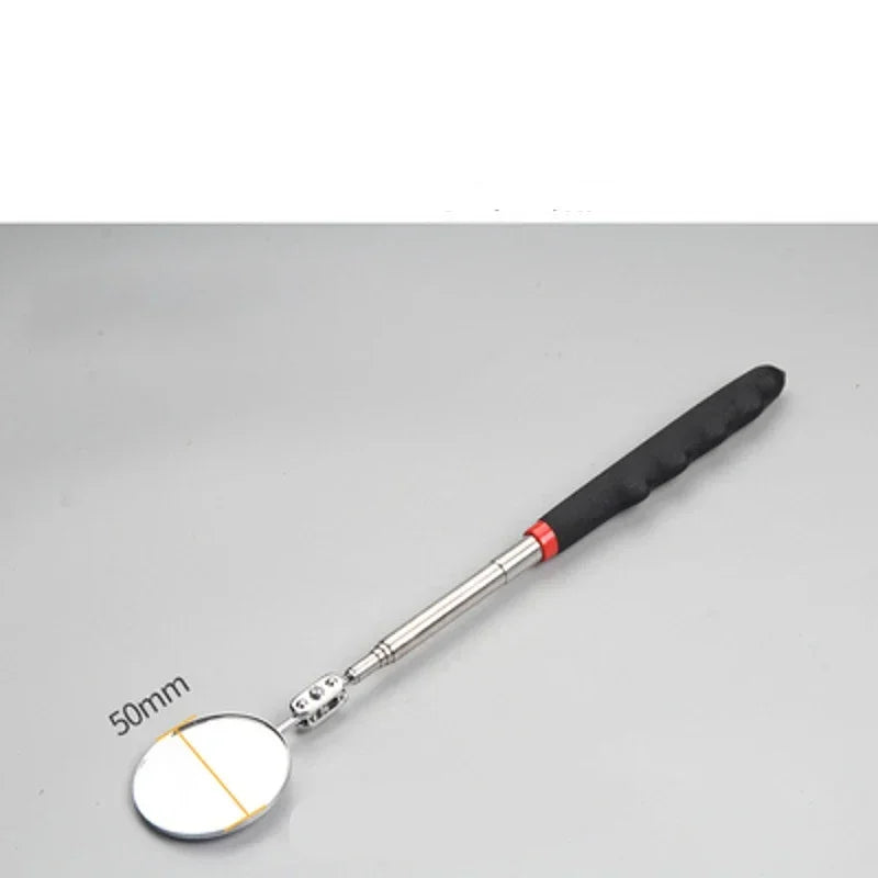 360° Inspection Mirror LED Light Telescoping Mirrors Extend Mechanic Tools Inspection Mirror Telescopic Handle Repairing Tools