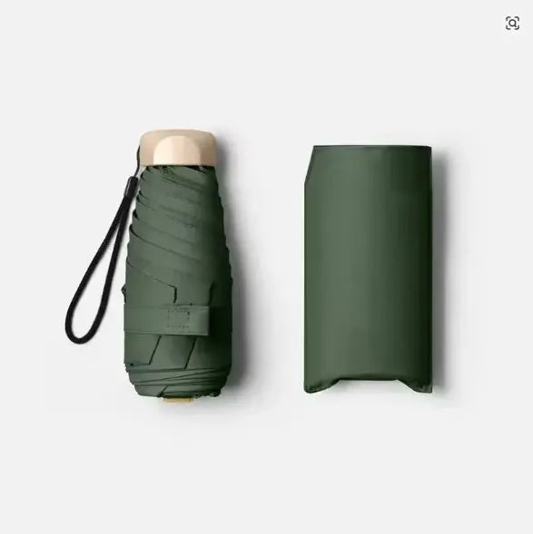 1Pc Mini Sun Umbrella Pocket Rain Umbrella Vinyl Folding UV Protection Sun Shade Ultraviolet Capsule Parasol for Pocket 55% off