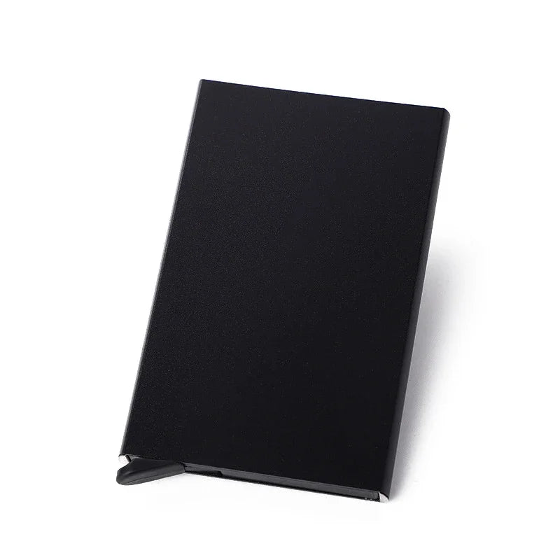 Rfid Smart Wallet Card Holder Metal Thin Slim Men Women Wallets Pop Up Minimalist Wallet Small Black Purse Vallet Walets for Men