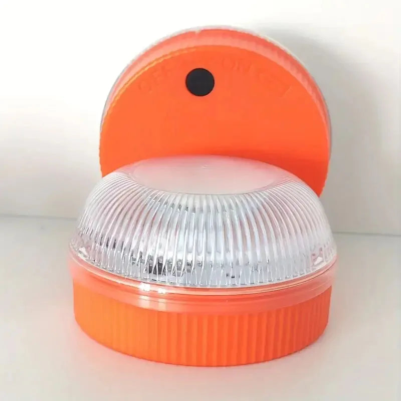 1/2pc Magnetic Flashing Yellow Emergency Lamp Safety Alert Light need AAA Battery Power for Outdoor Camping Road Safety Light