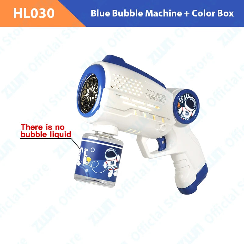 Children Bubble Gun Toy Astronaut Fully Automatic Bubble Machine Bubbles Gun Outdoor Game Fantasy Toy for Boys Girls Gifts