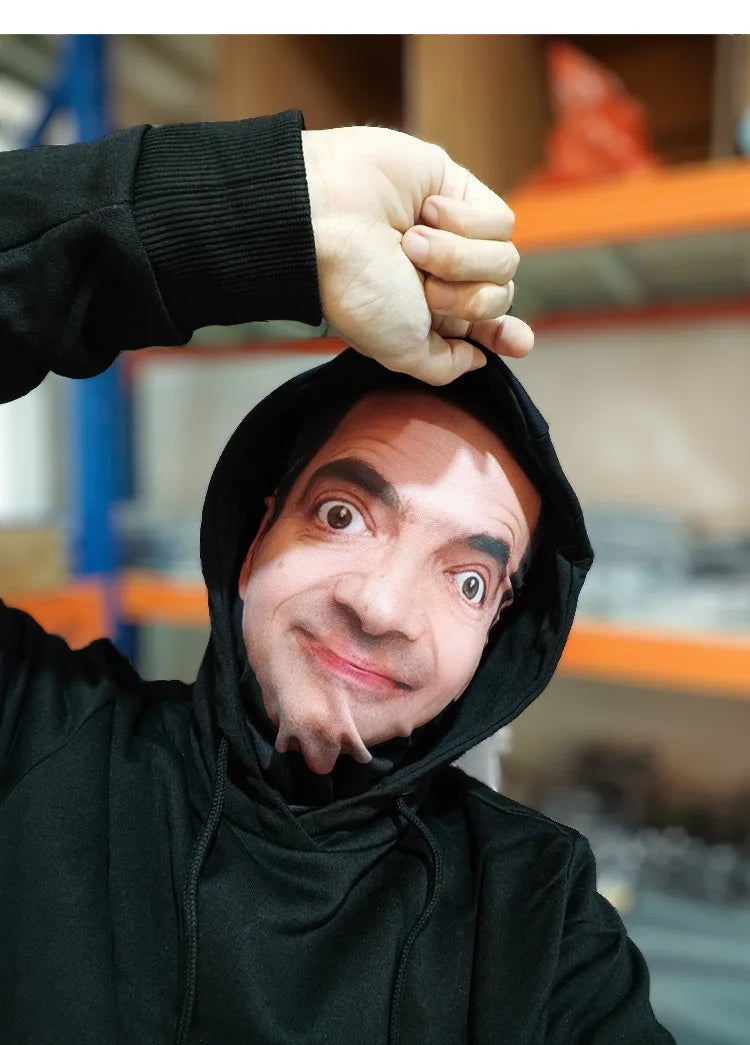 3D CR7 Messi Seamless Mask Funny Face Printed Head Scarf Famous Person Ice Silk Sunscreen Head Mask Halloween Cosplay