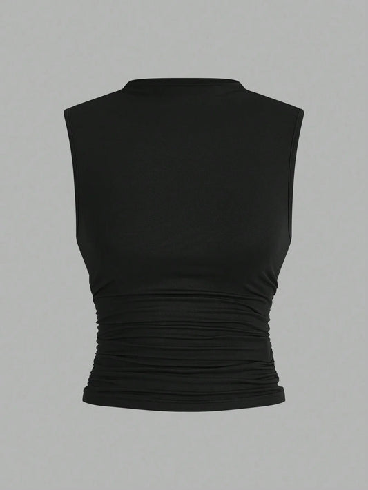 New spring/summer ladies casual sleeveless red and white vest suit