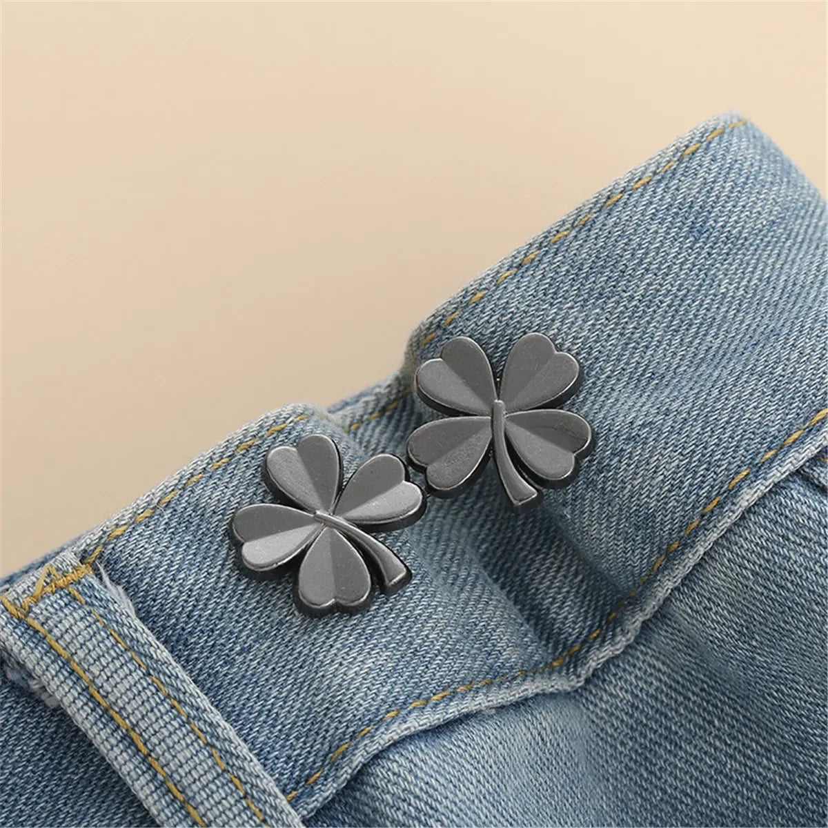 1 Pair Jeans Button Adjustable Clips for Pant Skirts Waist Tightener Buckle Snap Button Adjuster Pants Pin Retractable Button