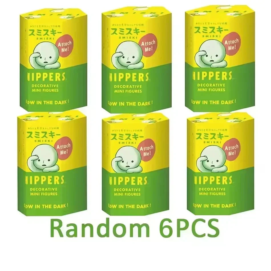 New Hot Sonny Angel Smiski Work Serie Mystery Cute Noctilucent Green Doll Action Figures Cartoon Desktop Blind Box Xmas Gift Toy