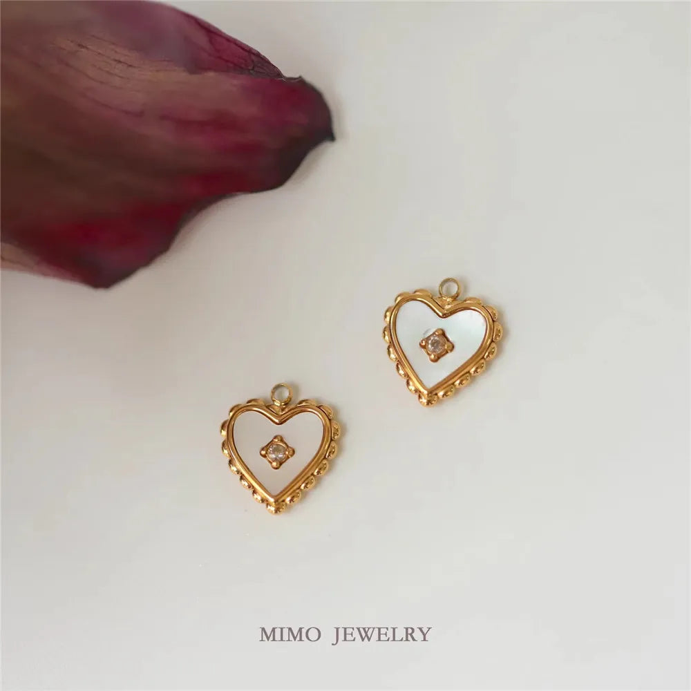 19 Different Styles Titanium Steel Plated 18k Gold DIY Jewelry Bracelet Handmade Sweater Chain Charm Pendant Accessories