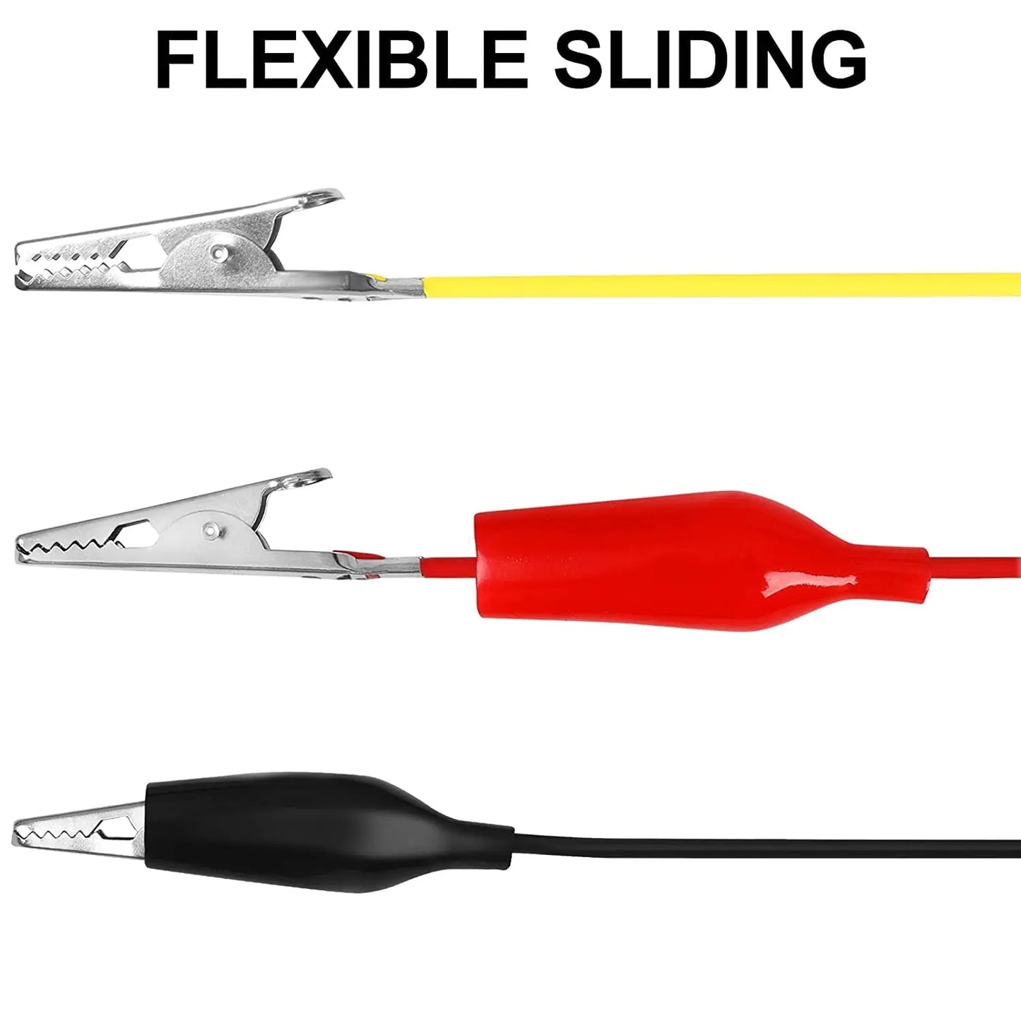 10PCS Alligator Clips Electrical, 5 Colors Test Leads with Testing Probes Crocodile Jumper Wires Cable with Alligator Clips