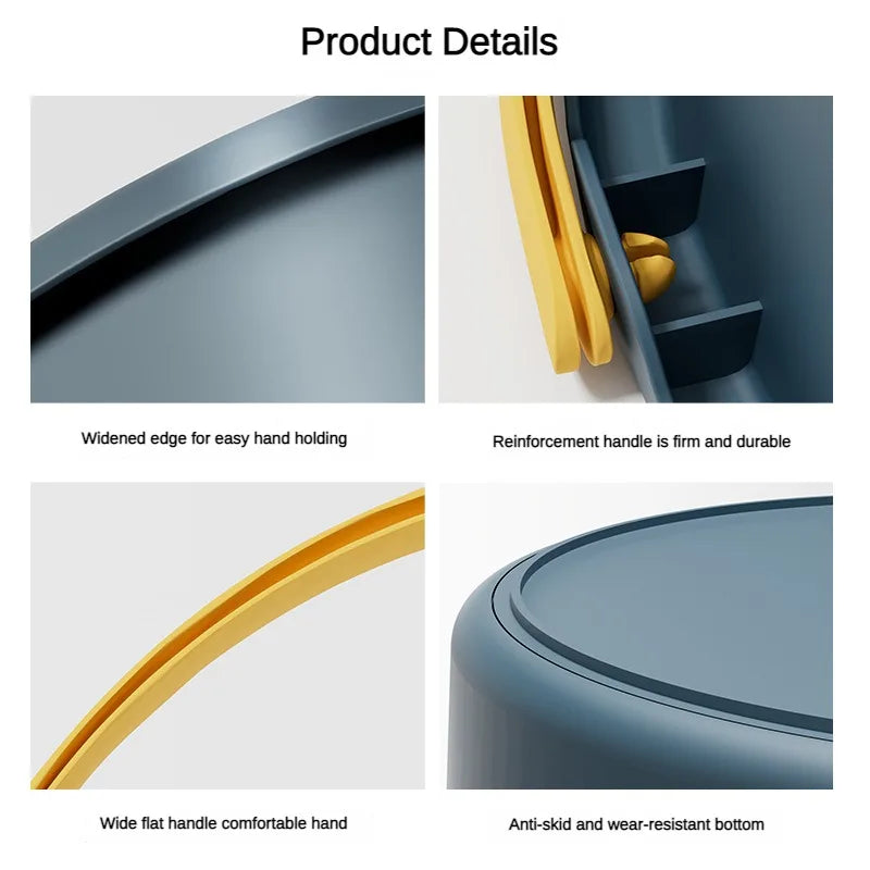 5/10/17L Folding Portable Bucket with Cover Car Wash Fishing Bathroom Tool Silicone Bucket Outdoor Camping Household Supplies