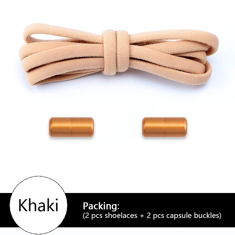 NEW Colorful Options Elastic laces Sneakers No tie Shoelace for Sports Round Shoelaces without ties Kids Adult Shoes Accessories