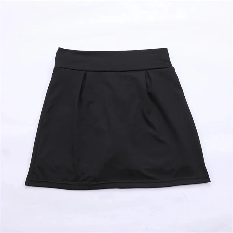 Sports short skirt for women, anti glare outdoor fitness skirt, pleated fake two-piece high waisted yoga skirt, and waist cinchi