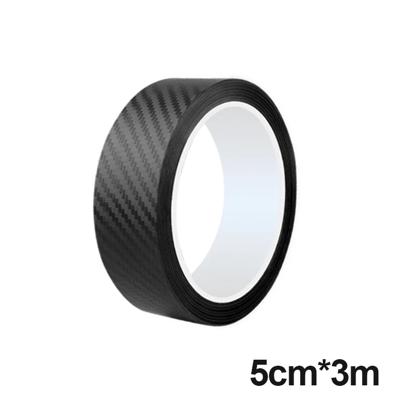 Carbon Fiber Sticker Car Door Sill Protector Film Auto Door Sill Edge Side Mirror Anti Scratch Tape Waterproof Stickers