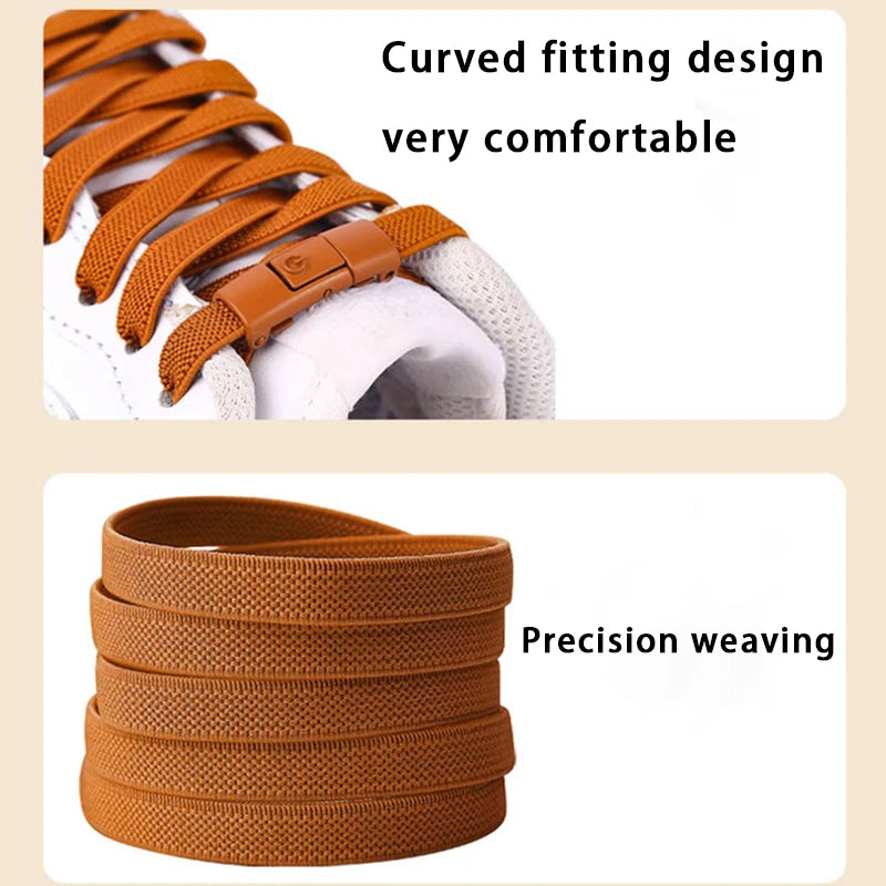 Elastic Laces Sneakers Tennis No Tie Shoe laces Lock Shoelaces without ties Kids Adult Shoelace Shoes Accessories 1Pair/2Pair