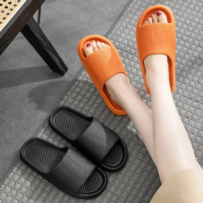 Non-slip EVA Soft Sole Massage Shower Shoes for Women Men Couples Waterproof  Home Leisure Fashion Bathroom Slippers