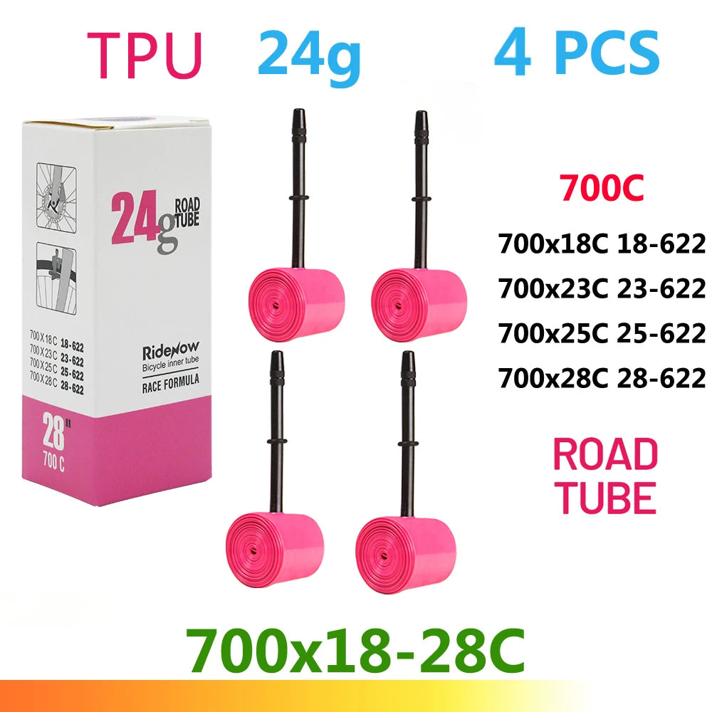 RideNow TPU Bike Inner Tube 700C 700x18 23 25 28 32 35 37 40 47C Road Bicycle Tire MTB Bike Camera 29x1.5 1.75 1.9 pneu aro