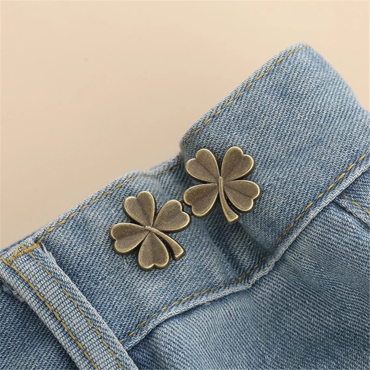 1 Pair Jeans Button Adjustable Clips for Pant Skirts Waist Tightener Buckle Snap Button Adjuster Pants Pin Retractable Button