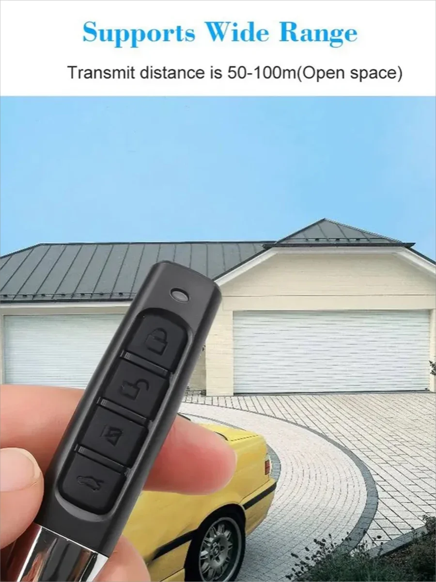 433MHz Cloning Remote Control RF Clone Copy Remote Control Garage Gate Door Opener Remote Key Duplicator for Home Safety