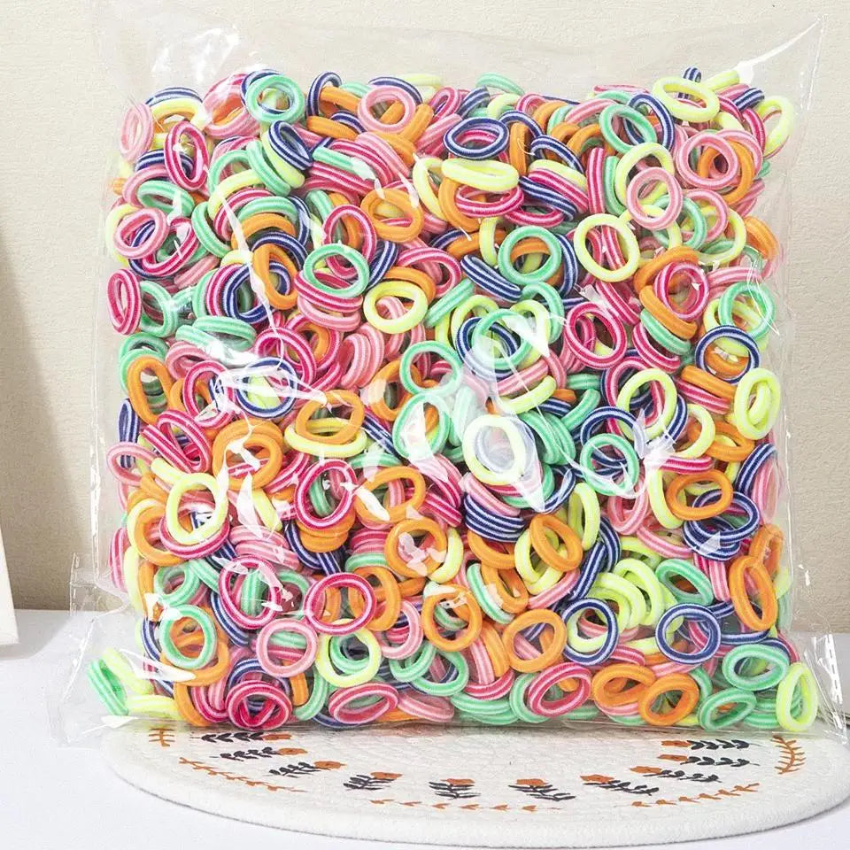 100/300/500pcs Girls Elastic Hair Bands Children Ponytail Hold Hair Tie Rubber Band Scrunchie Kids Hair Accessories for women