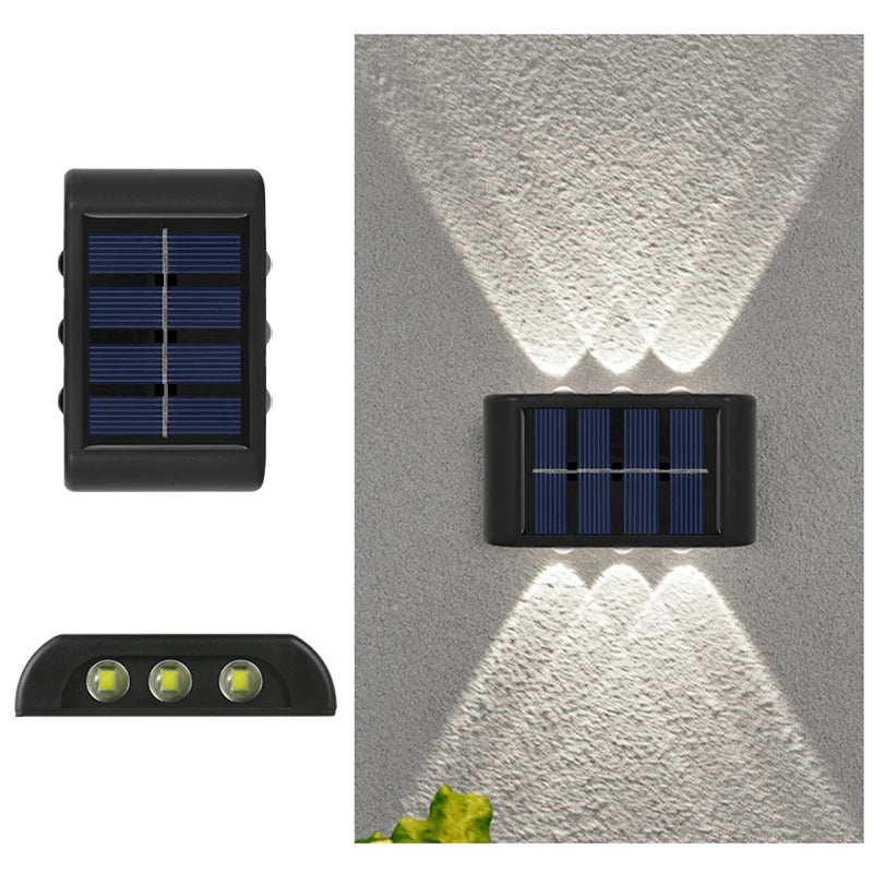 Solar LED Light, Outdoor Waterproof Wall Lamp, Dusk to Dawn Fence Lighting for Summer Garden Yard Porch Walkway Camping Home Dec