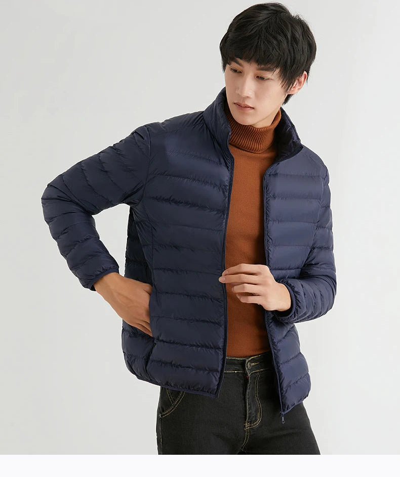 Man 90% Down Jacket Winter Qualitative Parkas Ultra Light Stand Collar Waterproof Outerwear Coat Windbreaker Jaqueta Masculino