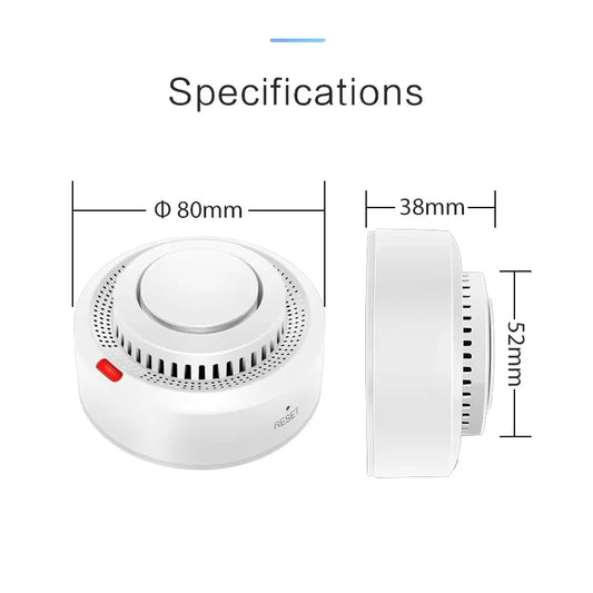 360° Comprehensive Detection, Tuya Smart WiFi Smoke Detector, Remote Monitoring Of Home Safety, Compatible With Alexa And Google