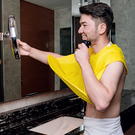 Male Shaving Apron Beard Catcher Cape Care Bib Face Shaved Hair Adult Bibs Shaver Cleaning Hairdresser for Man Clean Apron Gift
