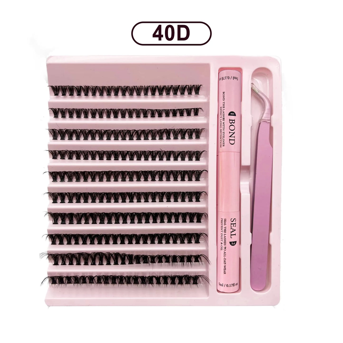 DIY Lashes Extension Kit Eyelashes 200 PCS Clusters Lash Bond and Seal Makeup Tools for Gluing  Lashes Gluing Glue  Accessories