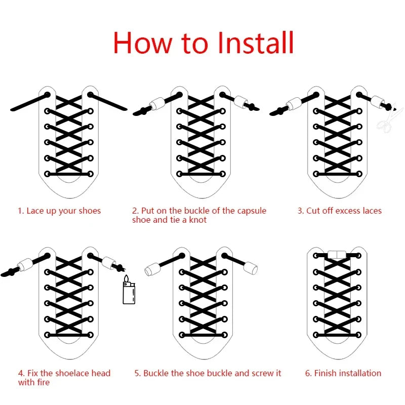 NEW Colorful Options Elastic laces Sneakers No tie Shoelace for Sports Round Shoelaces without ties Kids Adult Shoes Accessories